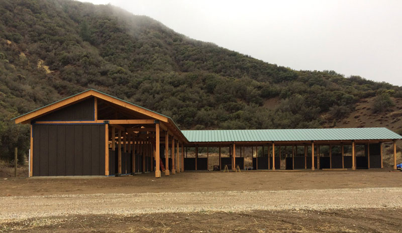 Large barn with stables